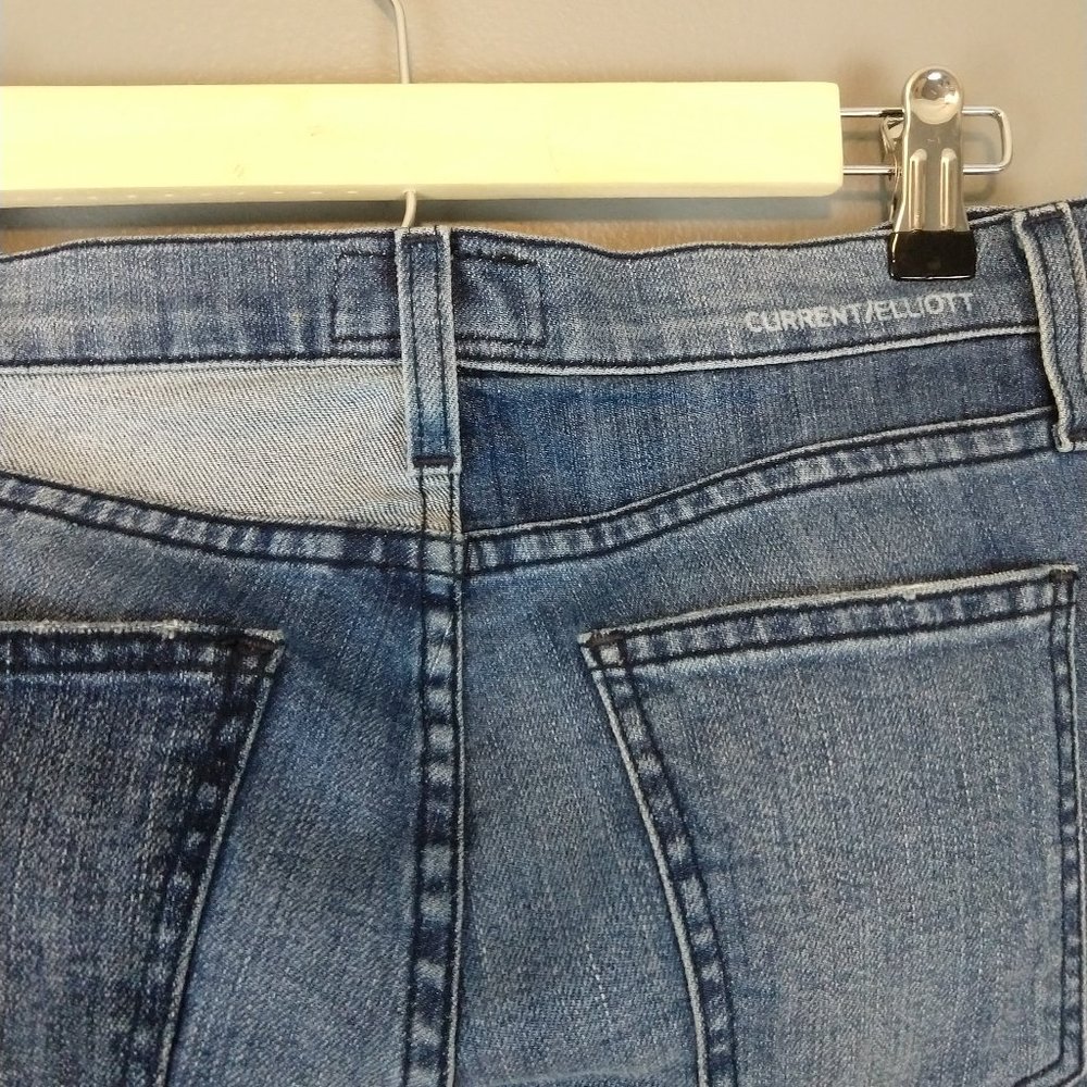 Current Elliott stiletto jeans geometric patchwork - Picture 6 of 7